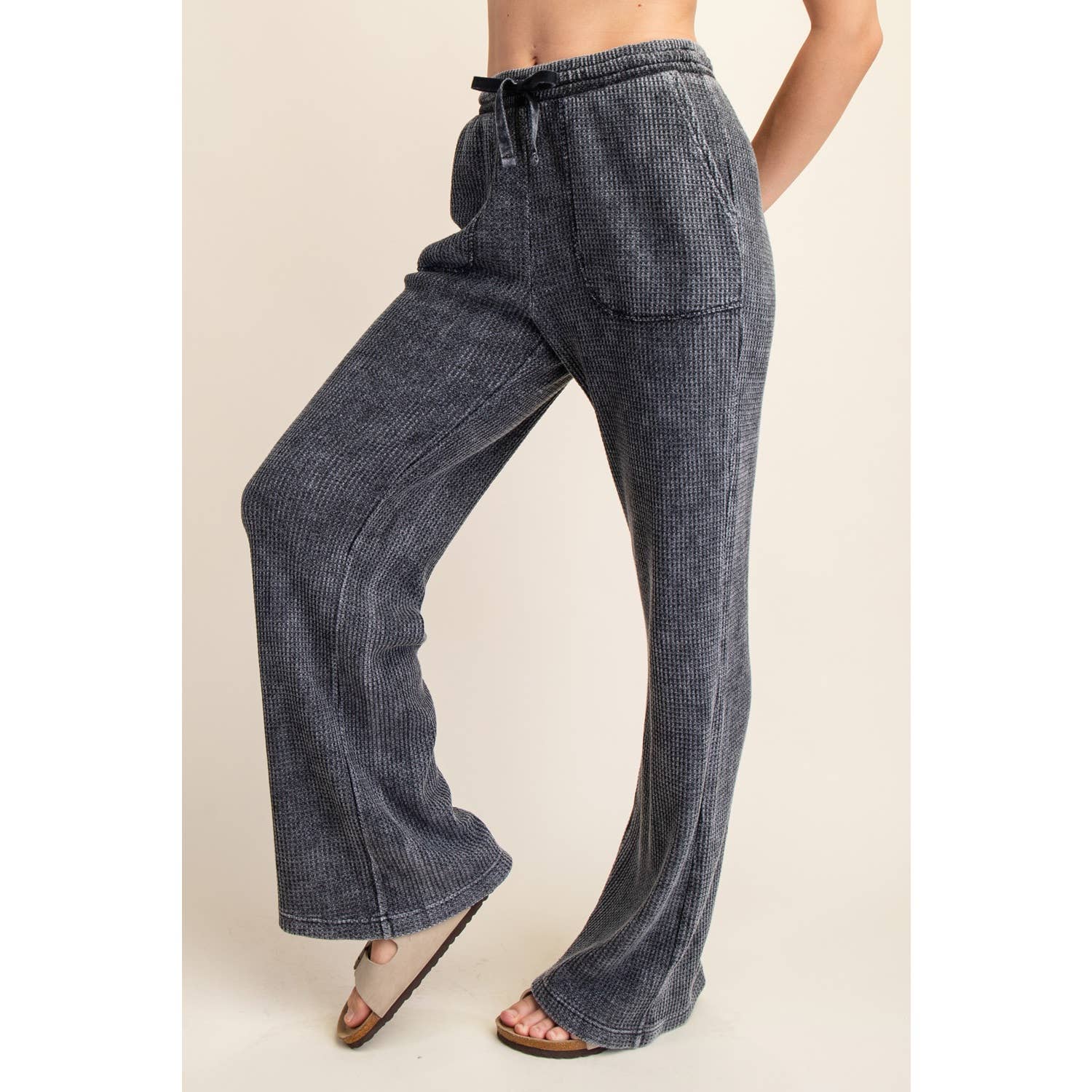 Rae Mode - Wholesale Athletic Pants - Women's - MINERAL WASHED WAFFLE STRAIGHT SWEATPANTS21