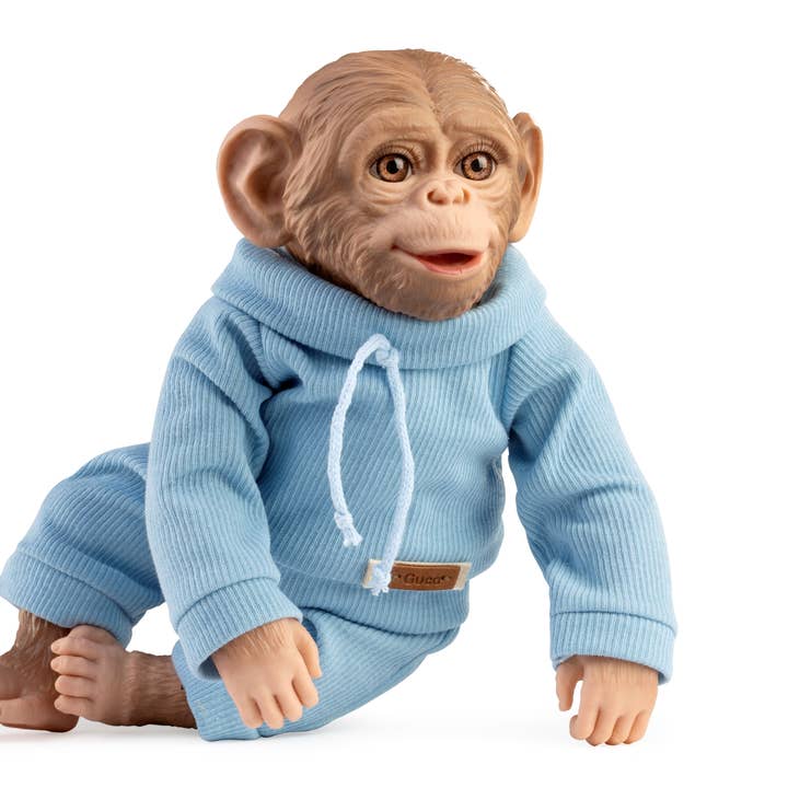 REF. 902 MONO Reborn blue tracksuit 32 cm for wholesale by Muñecas GUCA