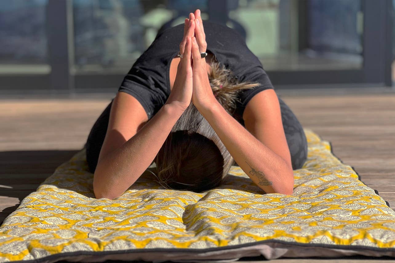 Verve Culture – Tapete de ioga por atacado – Tapete de Yoga com Estampa em Bloco 178 x 66 cm e Toalha6