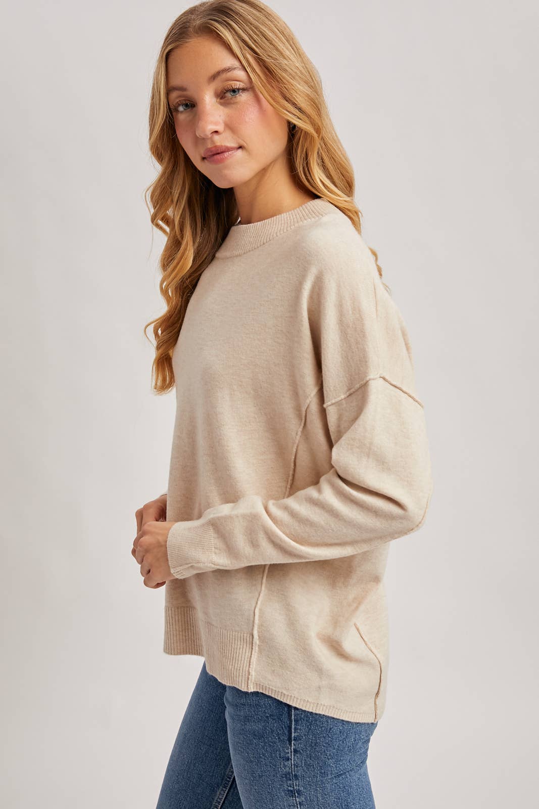 Bluivy - Vente Pull en maille – femme - PULL EN MAILLE DOUCE À COL ROND13