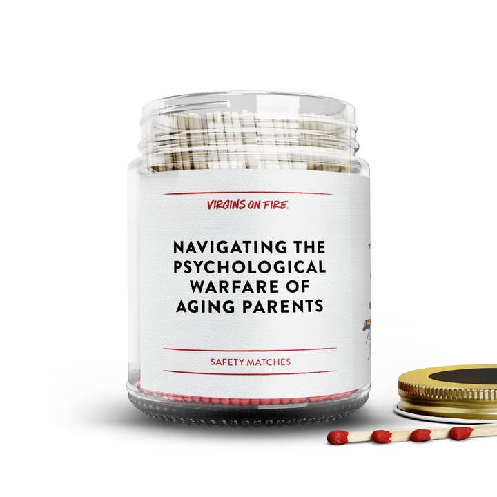 200 MATCHES - NAVIGATING THE PSYCHOLOGICAL..AGING PARENTS for wholesale by Virgins On Fire Candle Co.