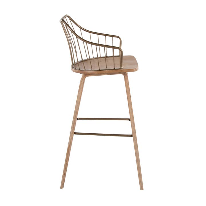 Winston 30" Fixed-Height Barstool in Whitewashed Wood and other Purchase Wholesale japanese stool. Free Returns & Net 60 Terms on Faire trending on Faire.