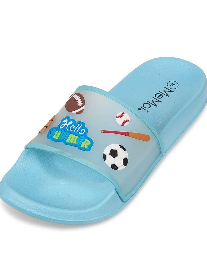Sandalo scorrevole "Hello Summer" super morbido e imbottito per la vendita all'ingrosso da parte di Infinity Classics International Inc.
