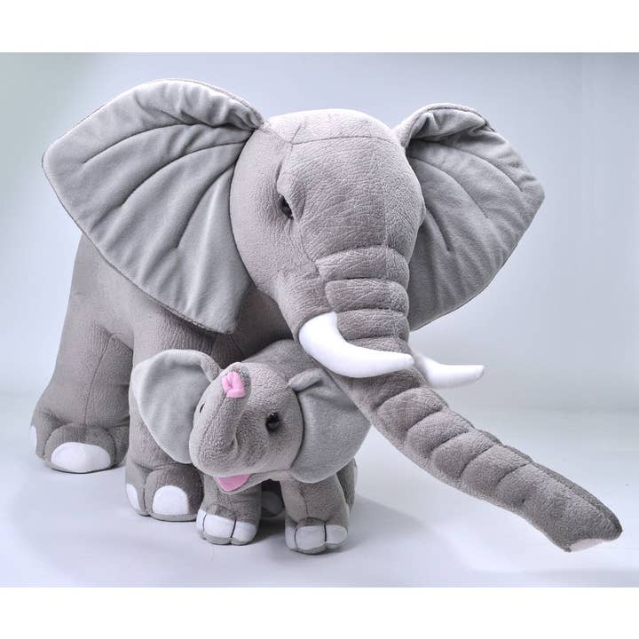 Mor og baby jumbo elefant krammedyr 76 cm for engroshandel hos Wild Republic