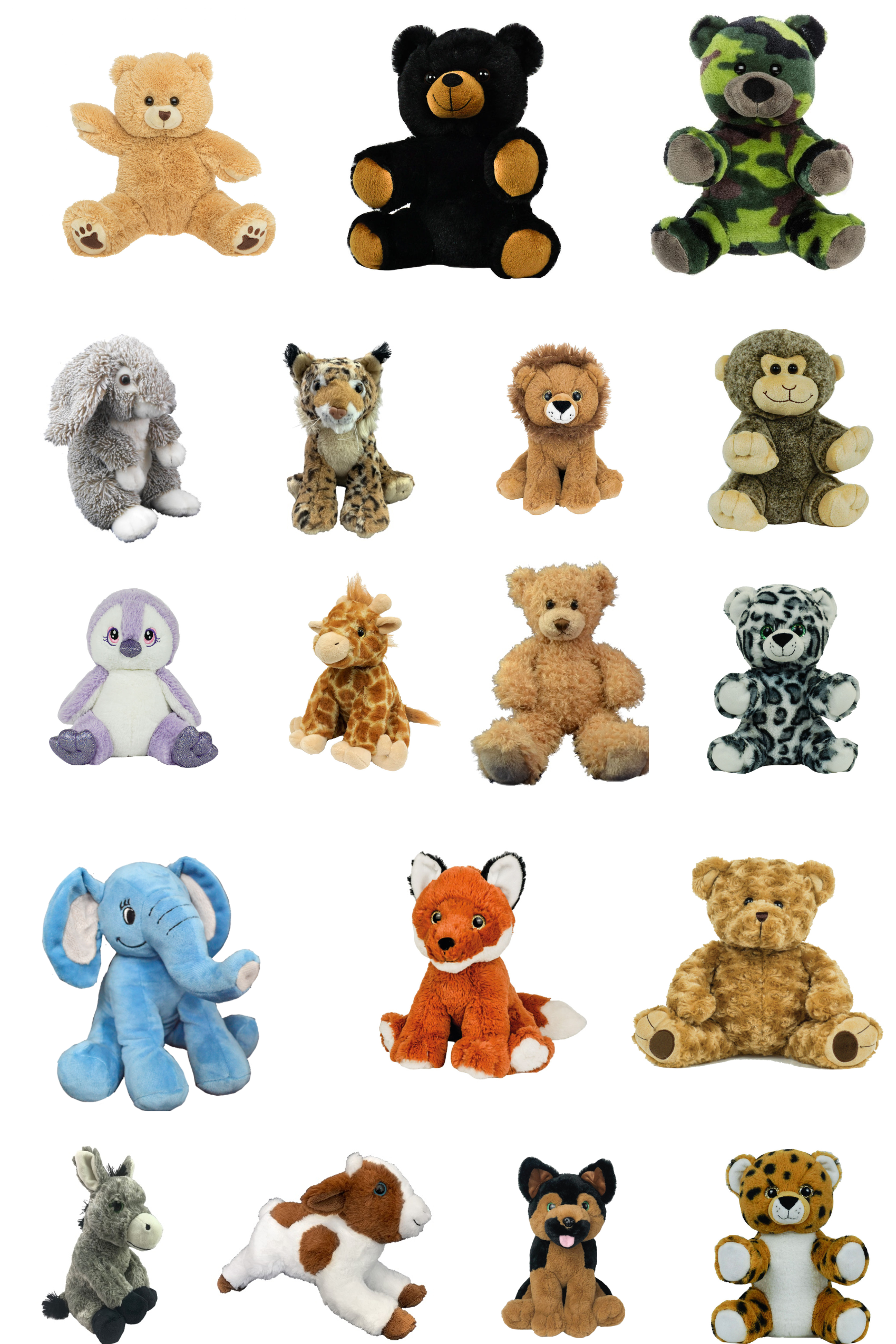 BEARegards, LLC - Wholesale Stuffed/Plush Toy - Kids & Baby - Make a Teddy bear party; unstuffed 8 " animal skins. 12/box4