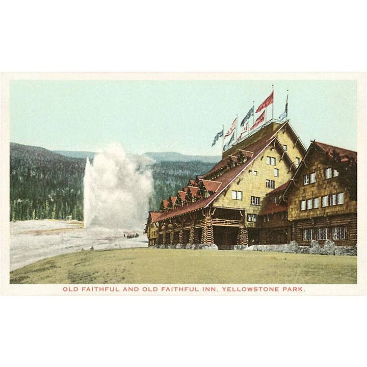 Magnet MT-82 Old Faithful Inn, Yellowstone Park, Montana för wholesale av Found Image Press