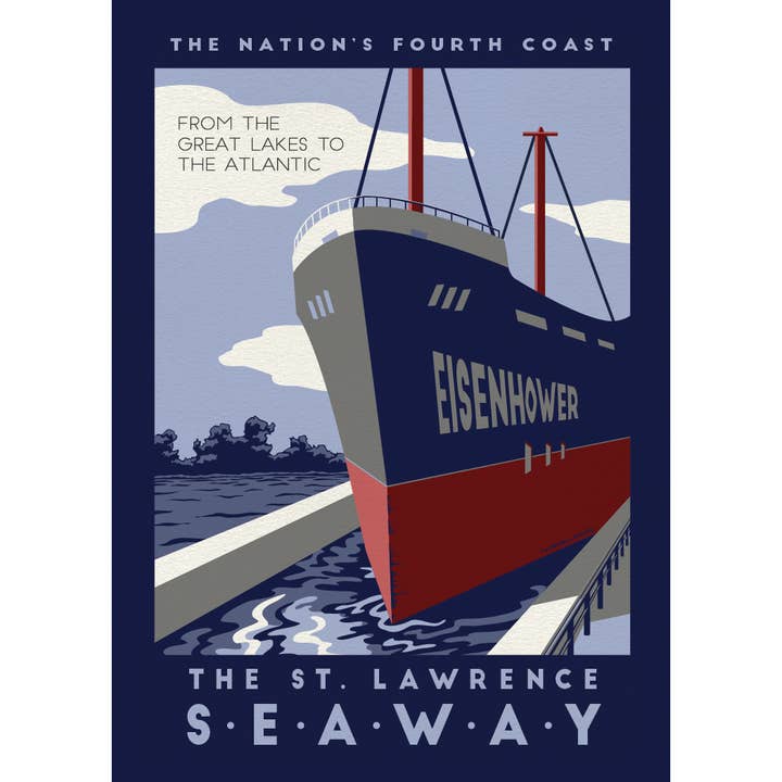 Lionheart Graphics - Wholesale Sticker - St. Lawrence Seaway Vintage Travel Vinyl Sticker