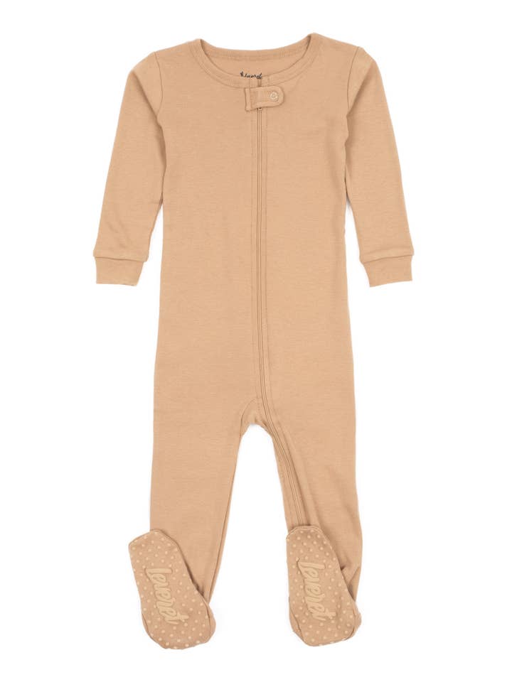 Leveret Pajamas - Wholesale Sleepsuit - Baby - Kids Footed Cotton Pajama Solid