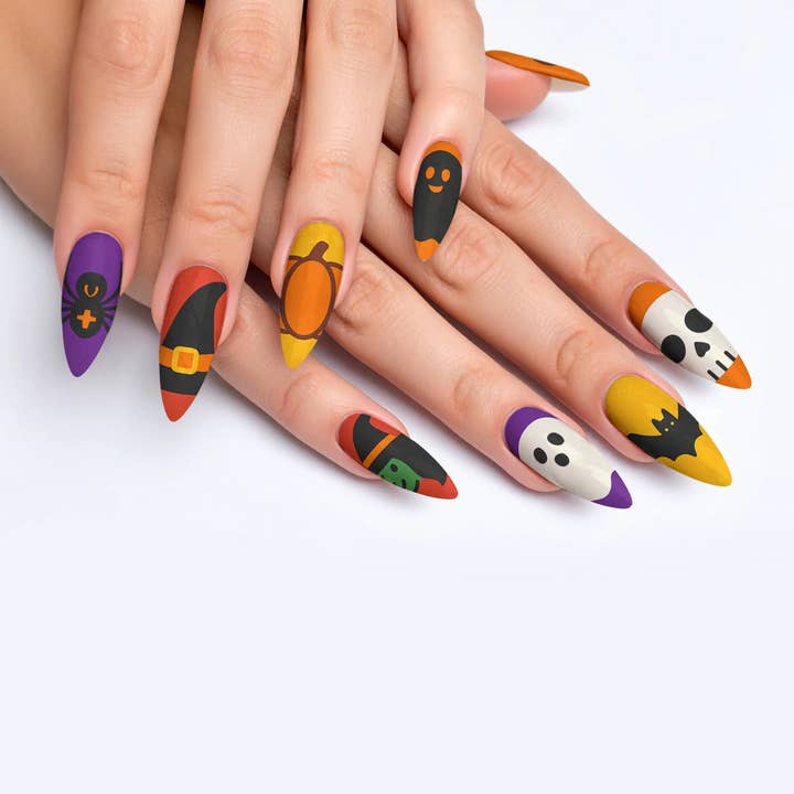 FYNE BODY - Wholesale Press-on/fake nails - Candy Corn Cuties Multicolor Halloween Press-On Nails53