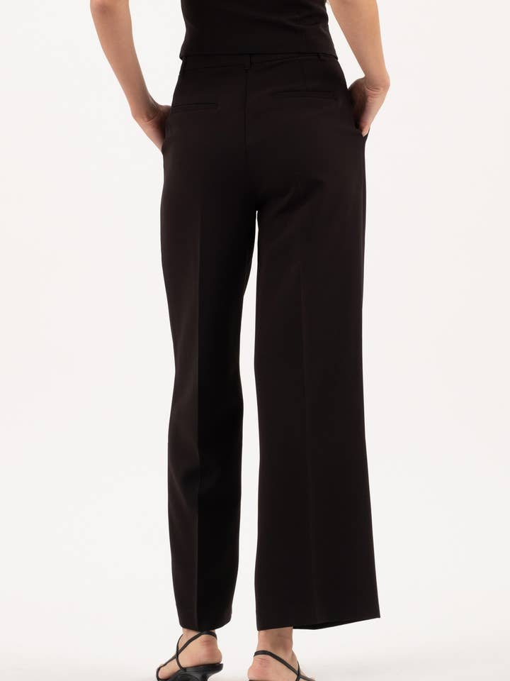 The Workshop Studio - Wholesale Pants - Women's - HIGH WAIST FRONT PLEAT WIDE LEG DRESS PANTS