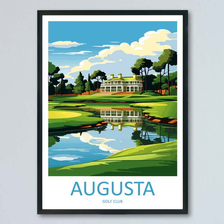 Cartel de Viaje del Club de Golf Augusta para venta al por mayor de TravelzonaArt