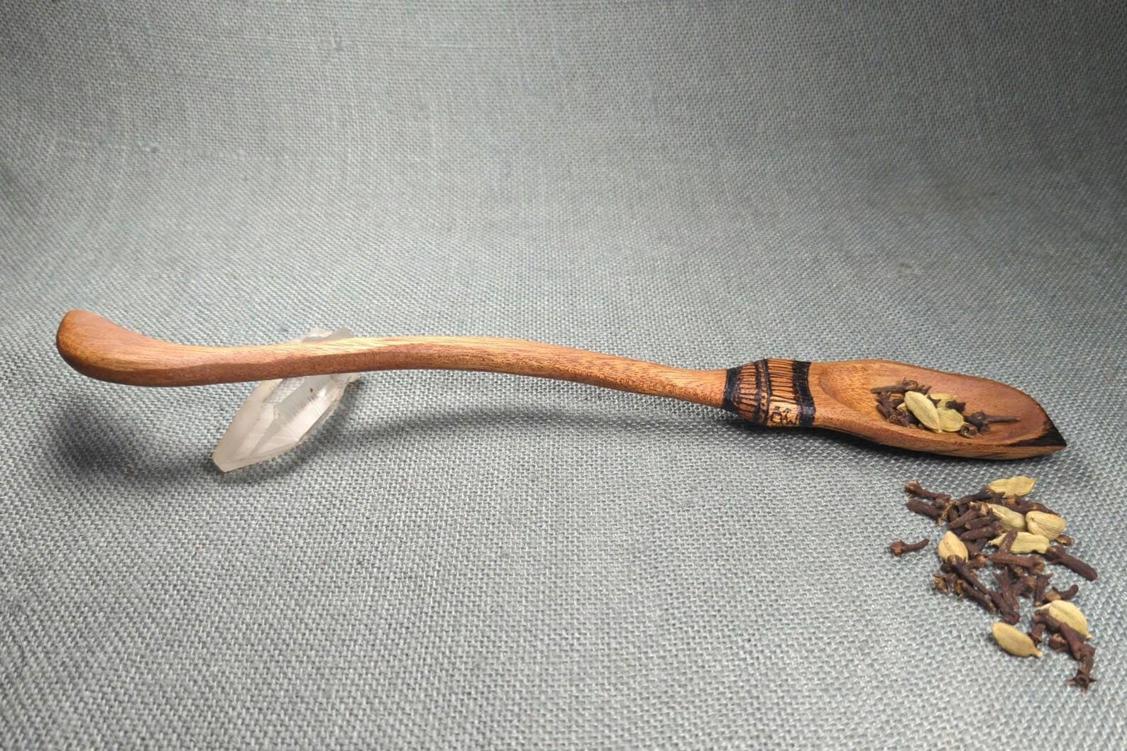 Chaos Woods - Wholesale Kitchen Spoon - Witch Broom Spoon - Hand carved Mahogany wood for cooking5