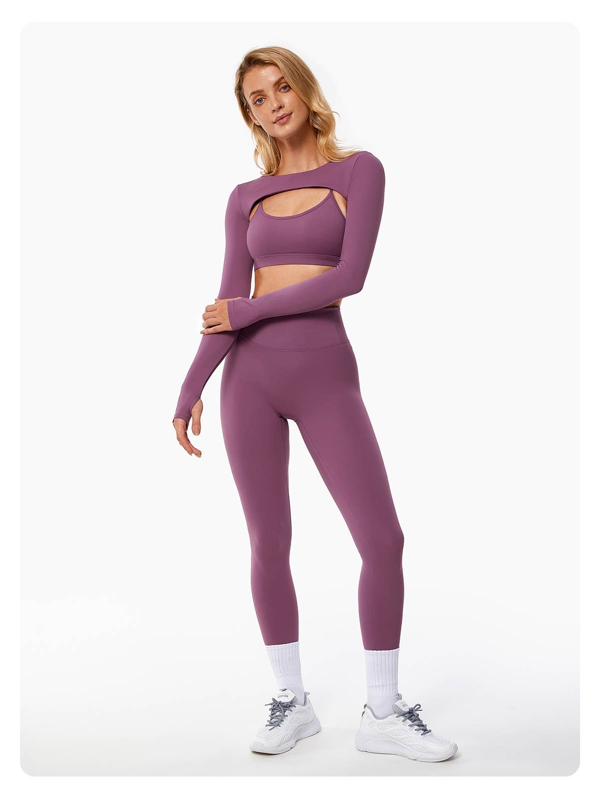 Mantra Active - Wholesale Activewear Set - Women's - Odette Sports Bra, Crop Top, and Legging 3 Piece Set4