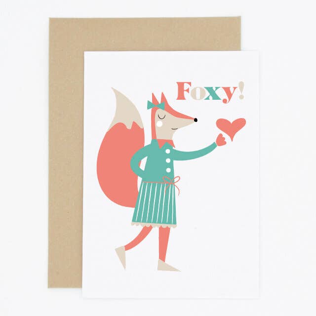 Biglietto d'amore volpe, ragazza per la vendita all'ingrosso da parte di Madame Annie et Fils