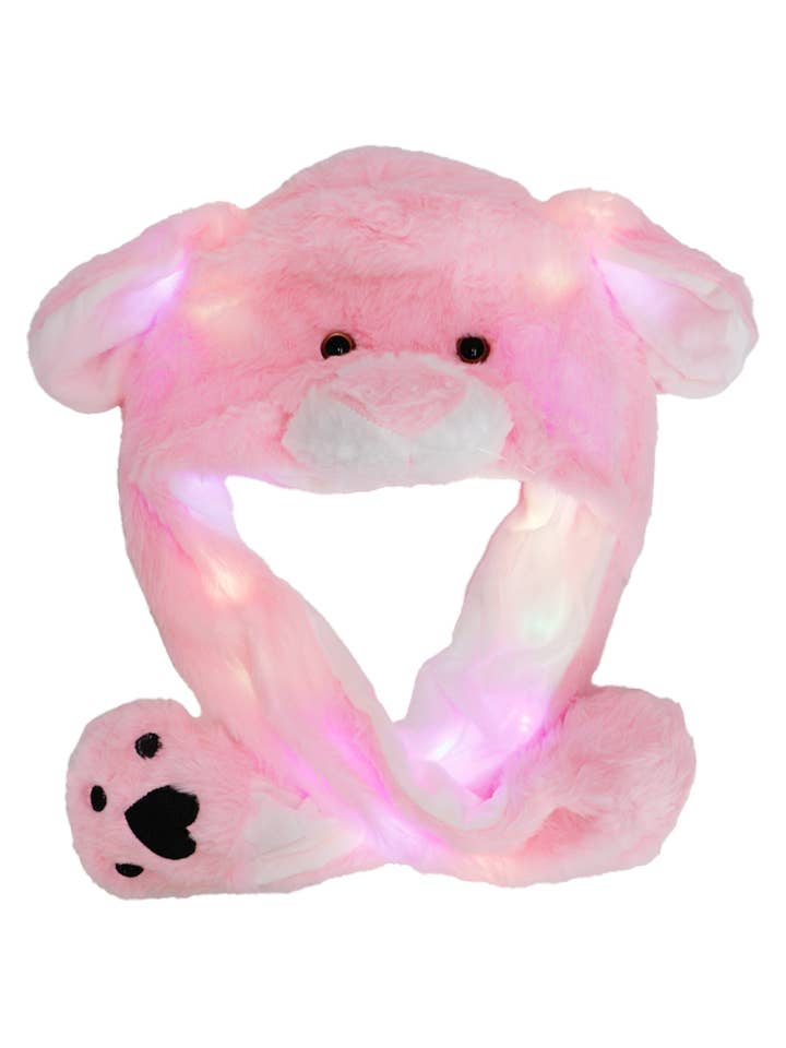 Cap Zone - Wholesale Costume - Women's - Farm Animal Pals LED Light-Up Ear Moving Hat