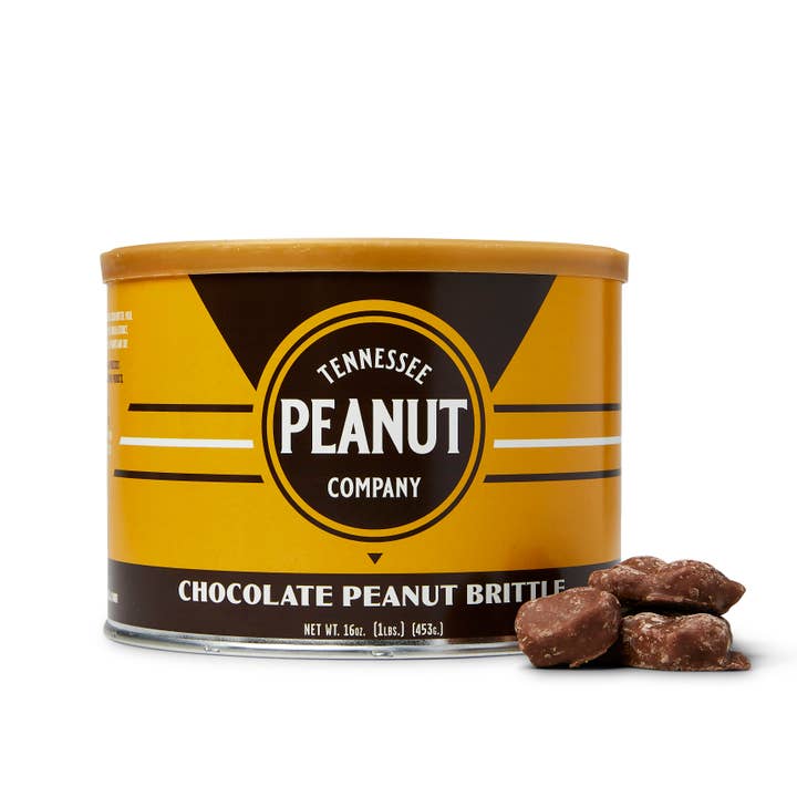16oz Chocolate Peanut Brittle for wholesale by Tennessee Peanut Company
