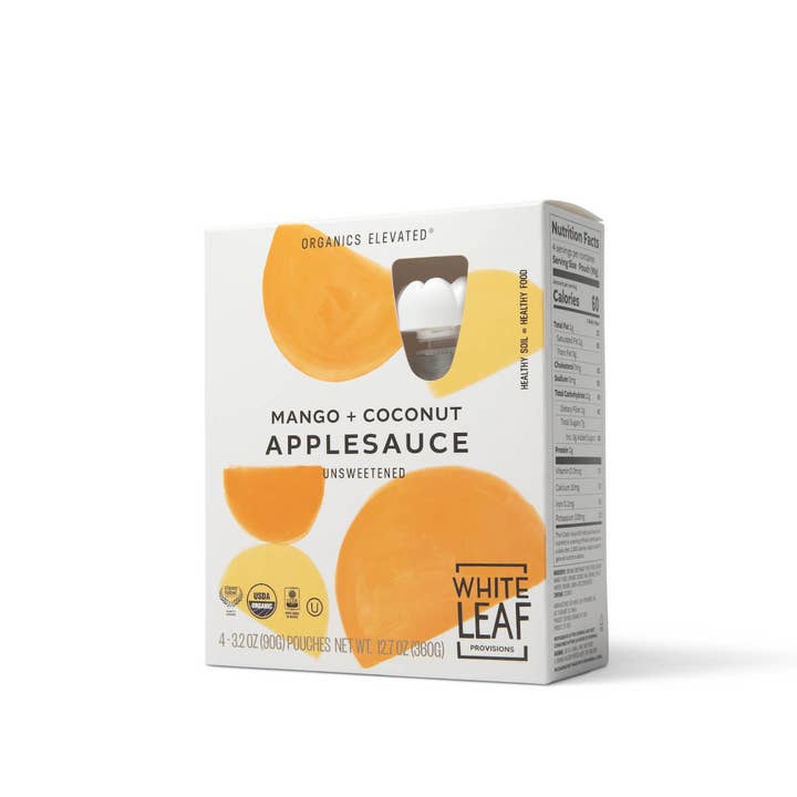 White Leaf Provisions - Wholesale Fruit Snacks - Regeneratively FarmedĀ® Apple + Mango + Coconut Sauce3