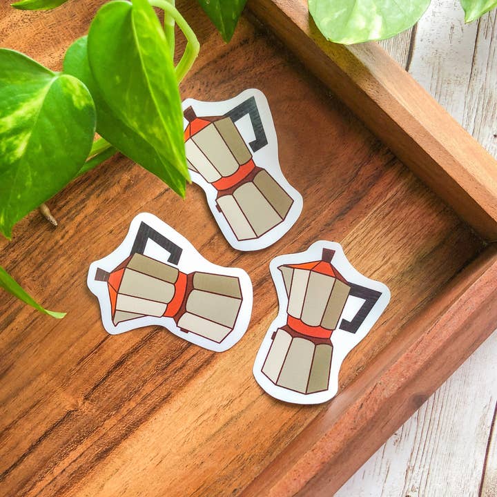 The Nosy Gal - Wholesale Sticker - Moka Pot (Greca) Waterproof Sticker