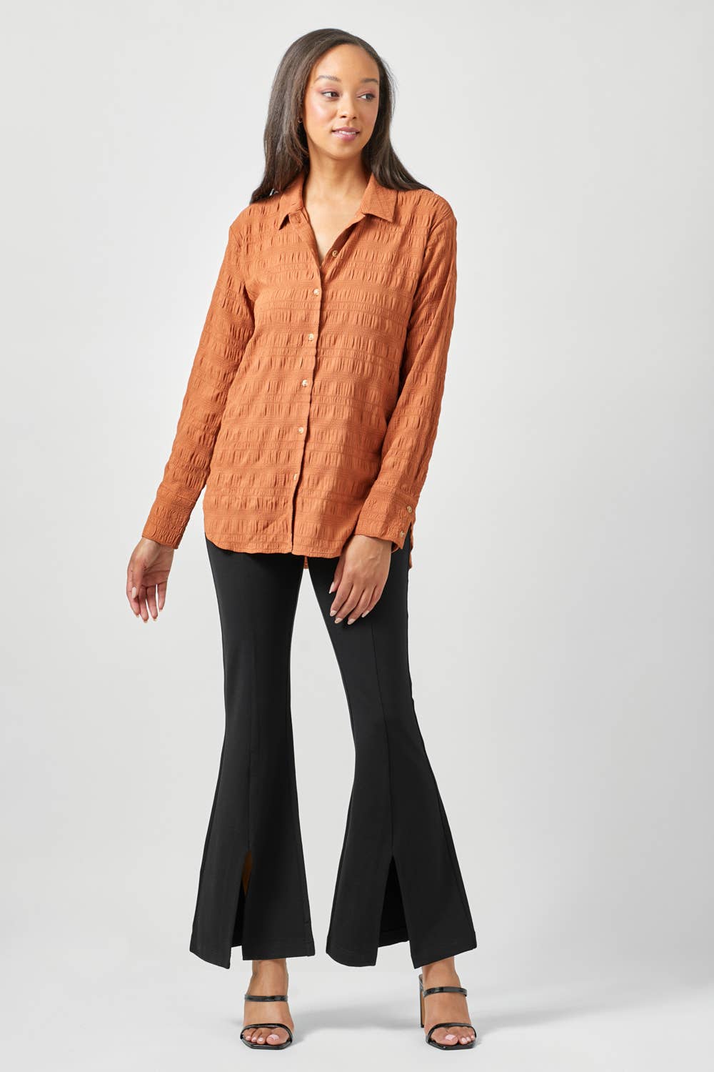 Mystree - Wholesale Button Down Shirt - Women's - 60209 Textured Button Down Shirt31