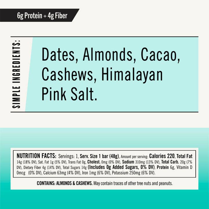 Thunderbird Real Food Bars - Vendita all'ingrosso Barrette - Cioccolato, burro di mandorle, sale marino4