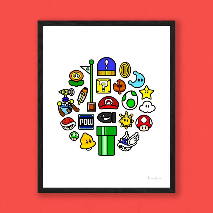 Impressão de encanador bigodudo - círculo por atacado de Knight Owl Design