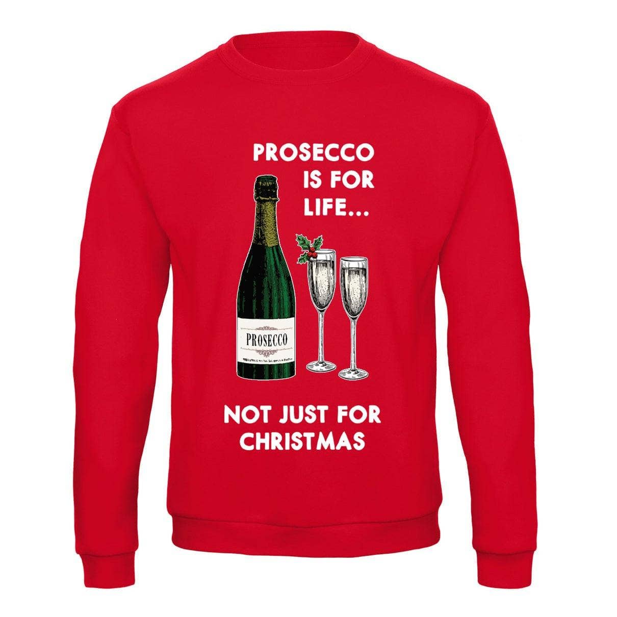 Of Life & Lemons - Wholesale Graphic Sweatshirt - Unisex - 'Prosecco Is For Life' Christmas Jumper8