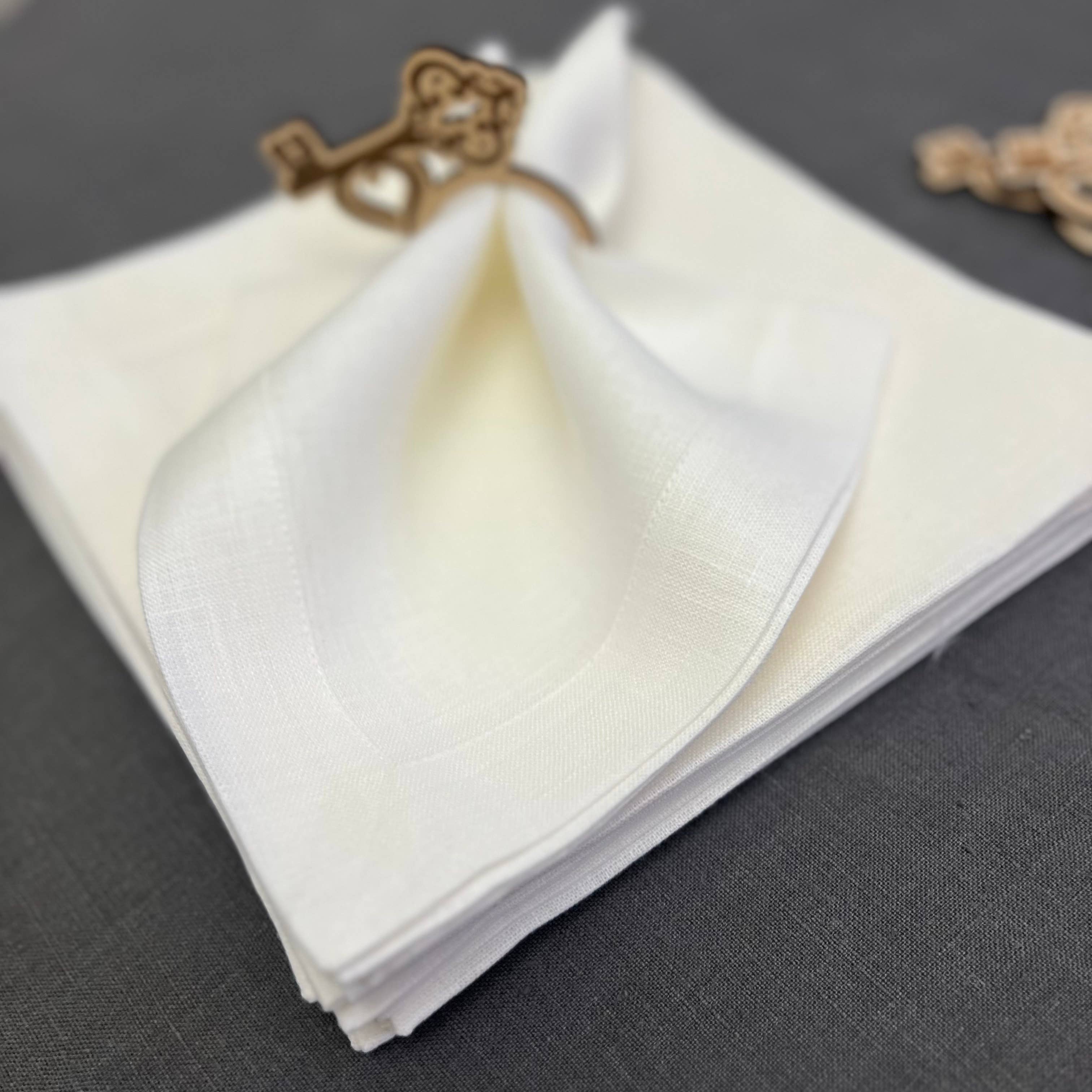 KEY LOOK1916 MILANO – Engroshandel Middags- og stofserviet – Linnedservietter med ramme0