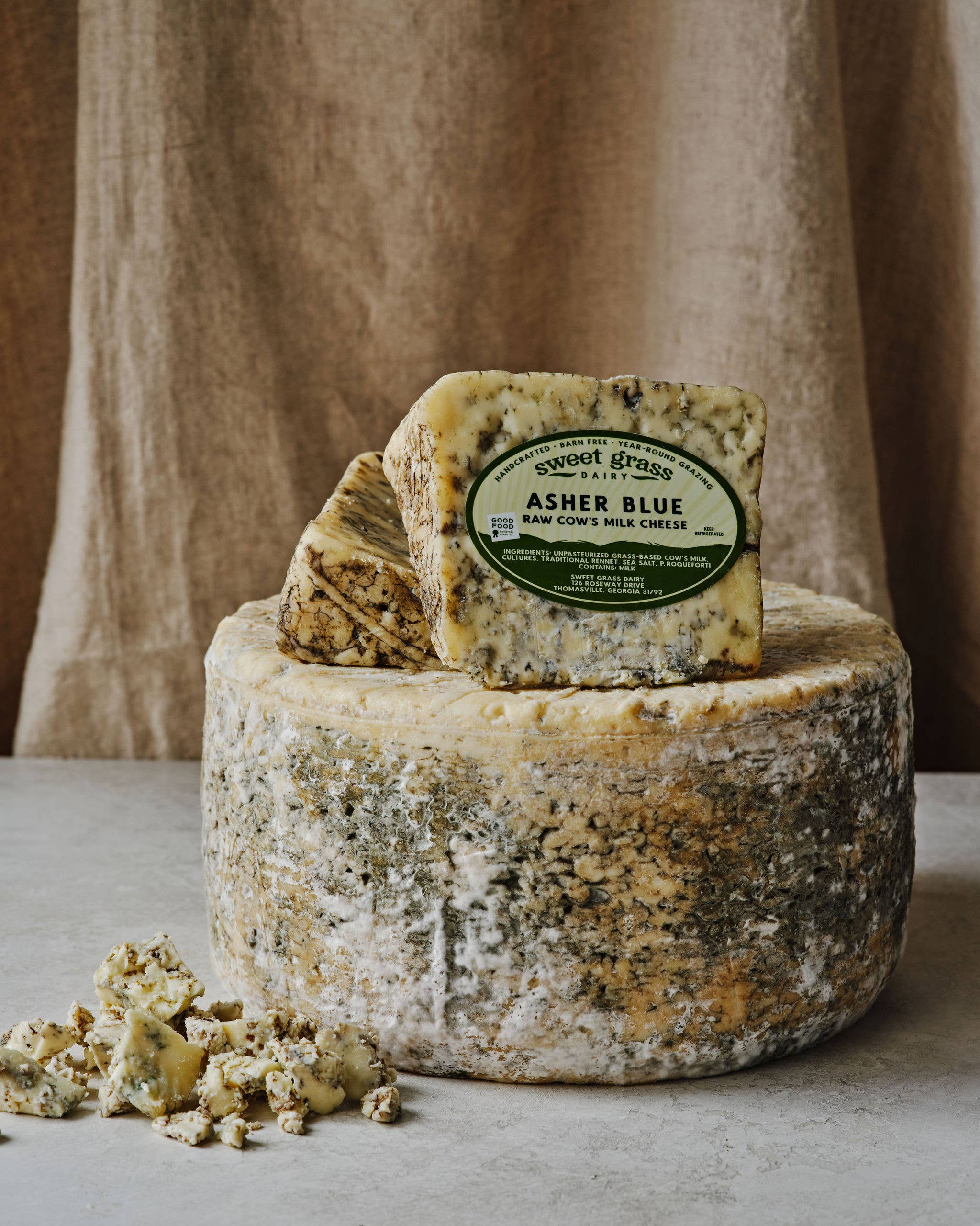 Sweet Grass Dairy - Wholesale Cheese - Asher Blue Retail Pieces1