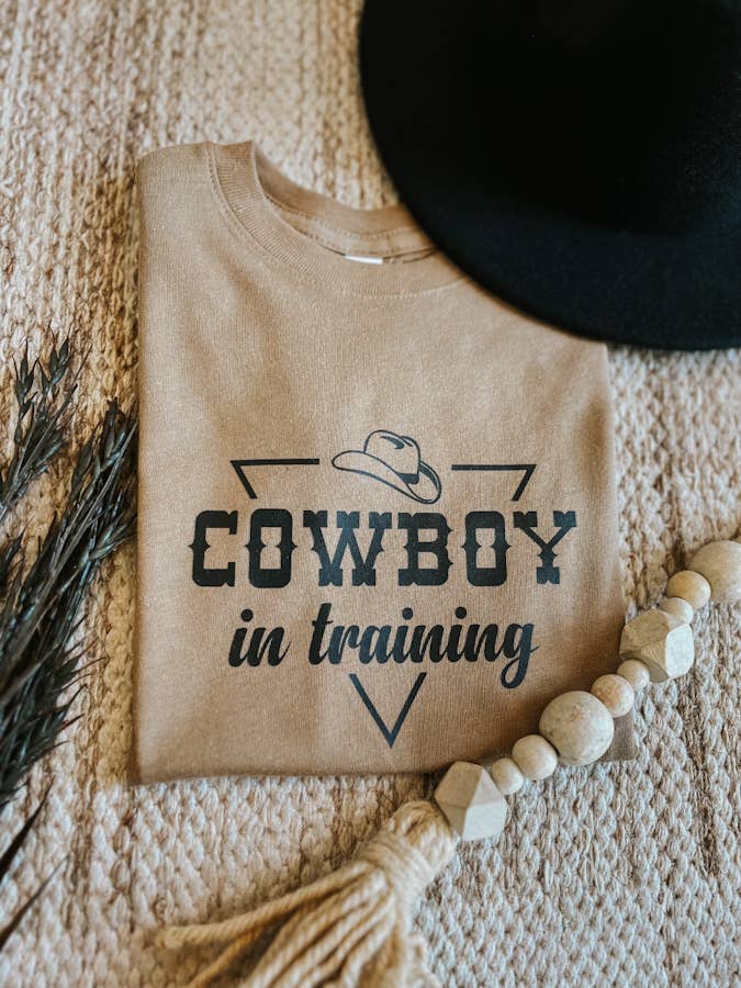 Cowboy In Training | T-shirt graphique pour enfants pour la vente par Bizzy's Wholesale
