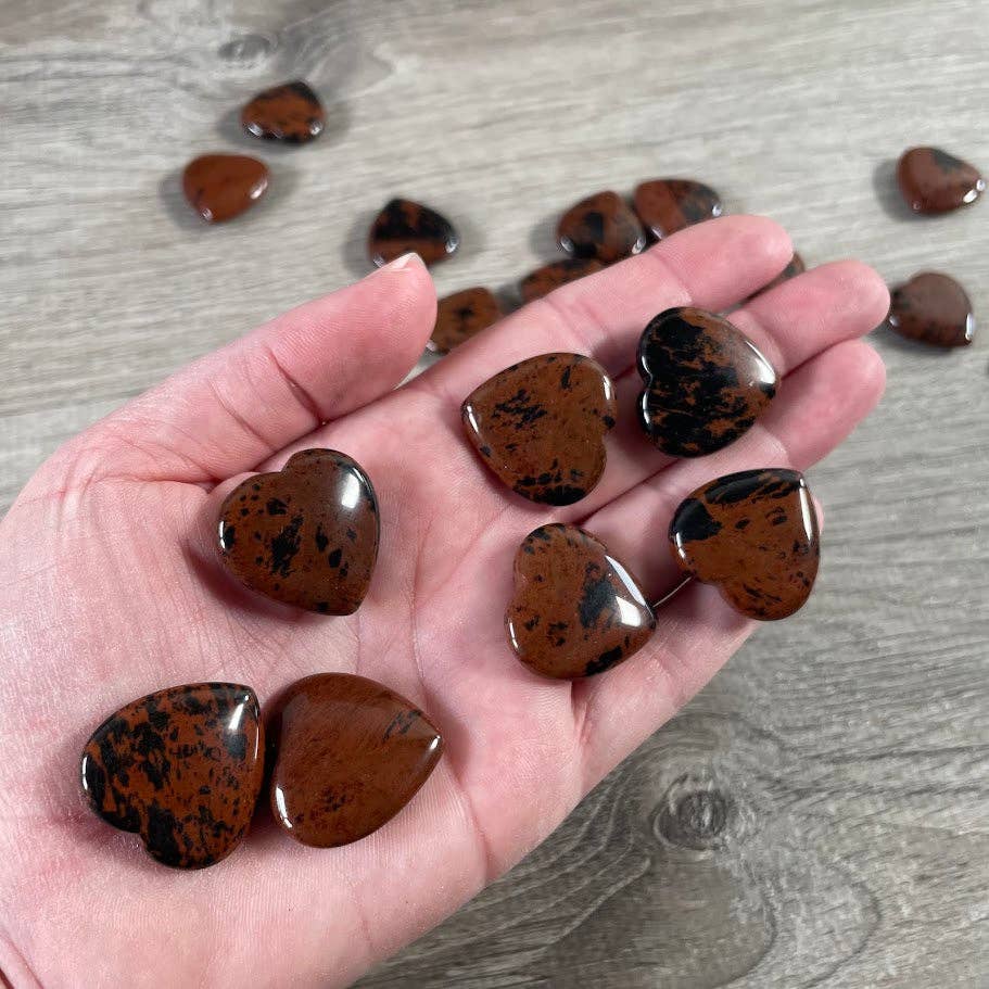 Keystone Crystals - Wholesale Spiritual Stone/Crystal - Gemstone Flat Heart Carvings 1-Inch  – Bulk Crystal Hearts1