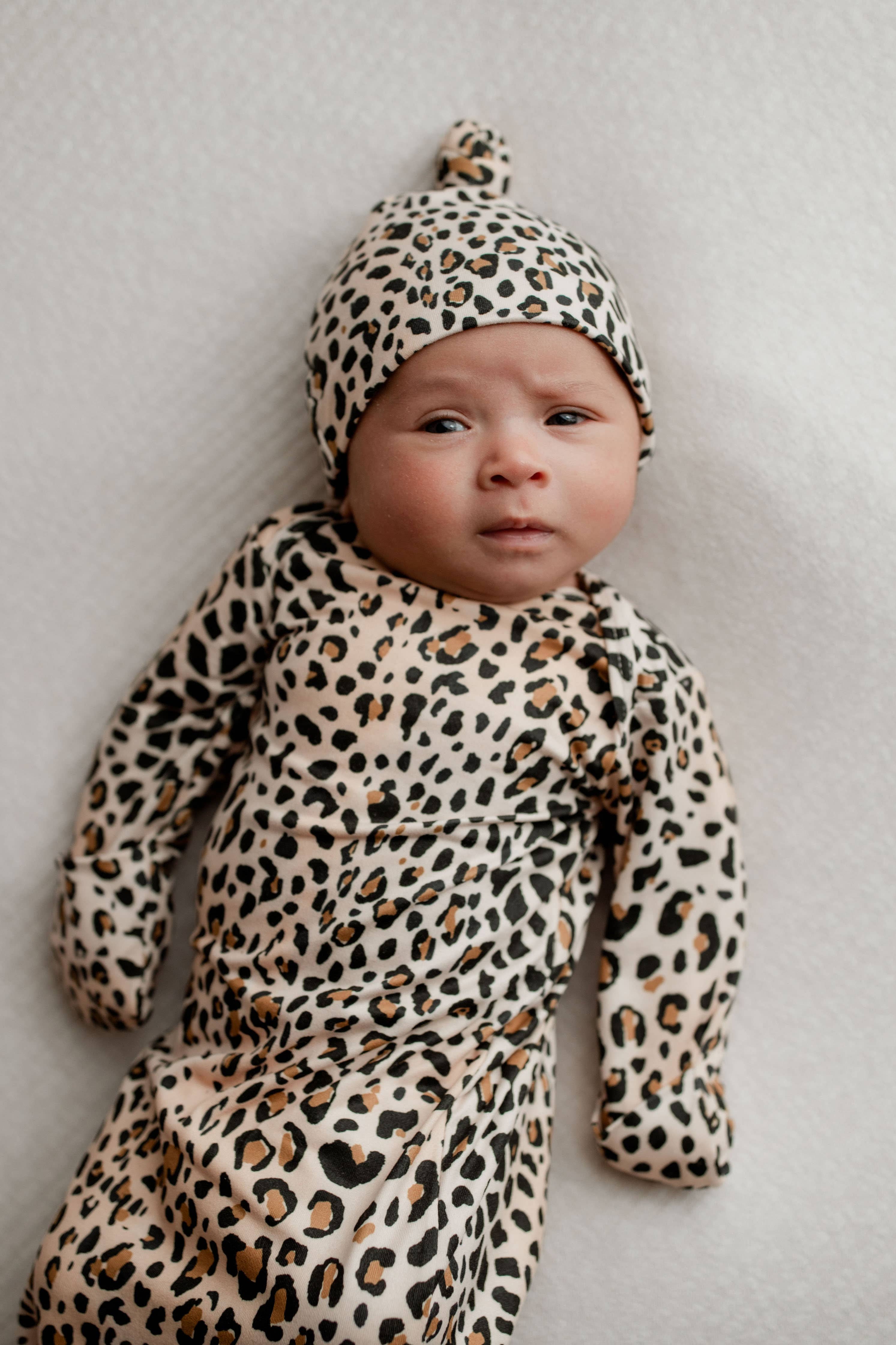 Three Little Tots - Wholesale Babygown - Baby - Leopard Knotted Gown6