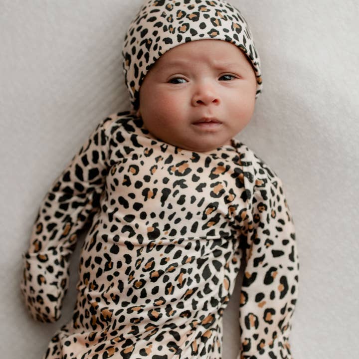 Three Little Tots - Wholesale Babygown - Baby - Leopard Knotted Gown6