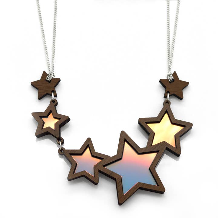 Iridescent Shooting Star Necklace for wholesale by Esoteric London