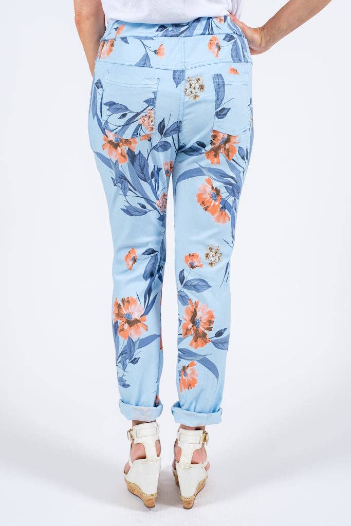 TINA Stephens Italy/Tees By Tina – Großhandel Hose – Damen – Roseann Hose mit Blumendruck (PL710F)12