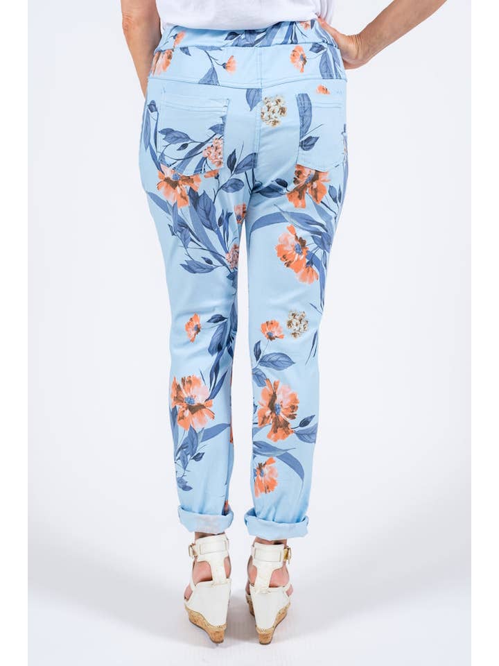 TINA Stephens Italy/Tees By Tina – Großhandel Hose – Damen – Roseann Hose mit Blumendruck (PL710F)12