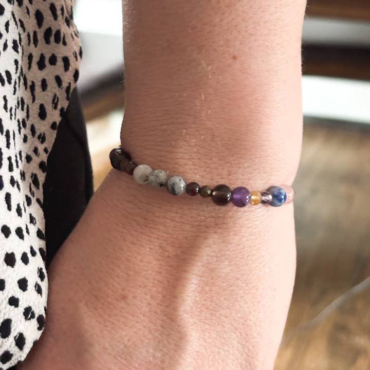 Bracelet Capricorne | Bracelet Charme en Cristal | Acier Inoxydable ou Doré | Réglable pour la vente par Rock This Way Crystal Shop