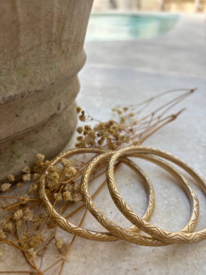 Ixà bangle set - Brass for wholesale by Nakila Collective