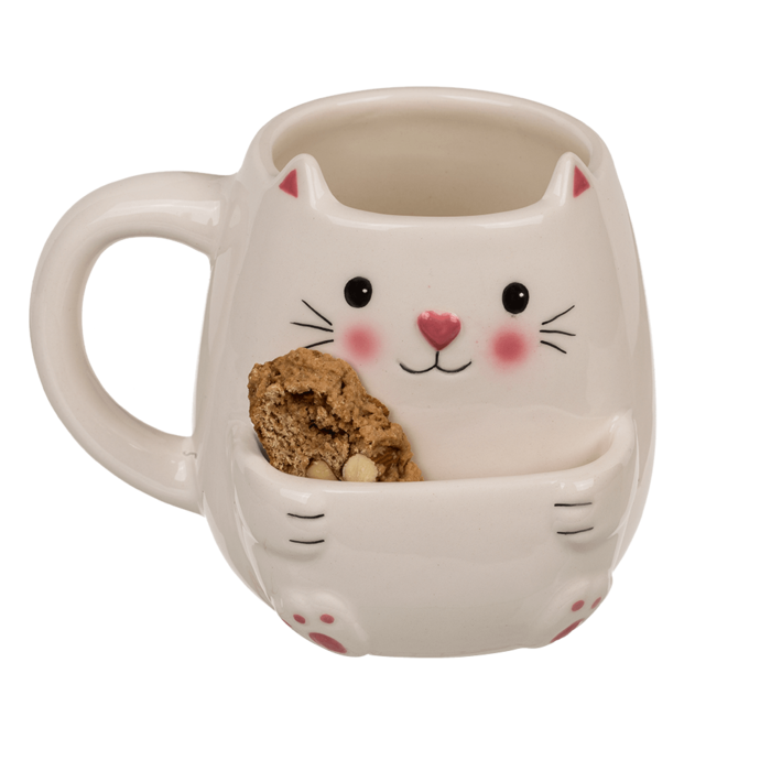 Out of the blue KG - Wholesale Coffee Mug - Dolomite Mug, Cookie Cudler, Cat,3