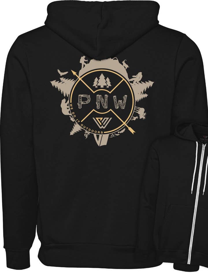 Around the PNW Zip Hoodie for wholesale by PNW KYNE