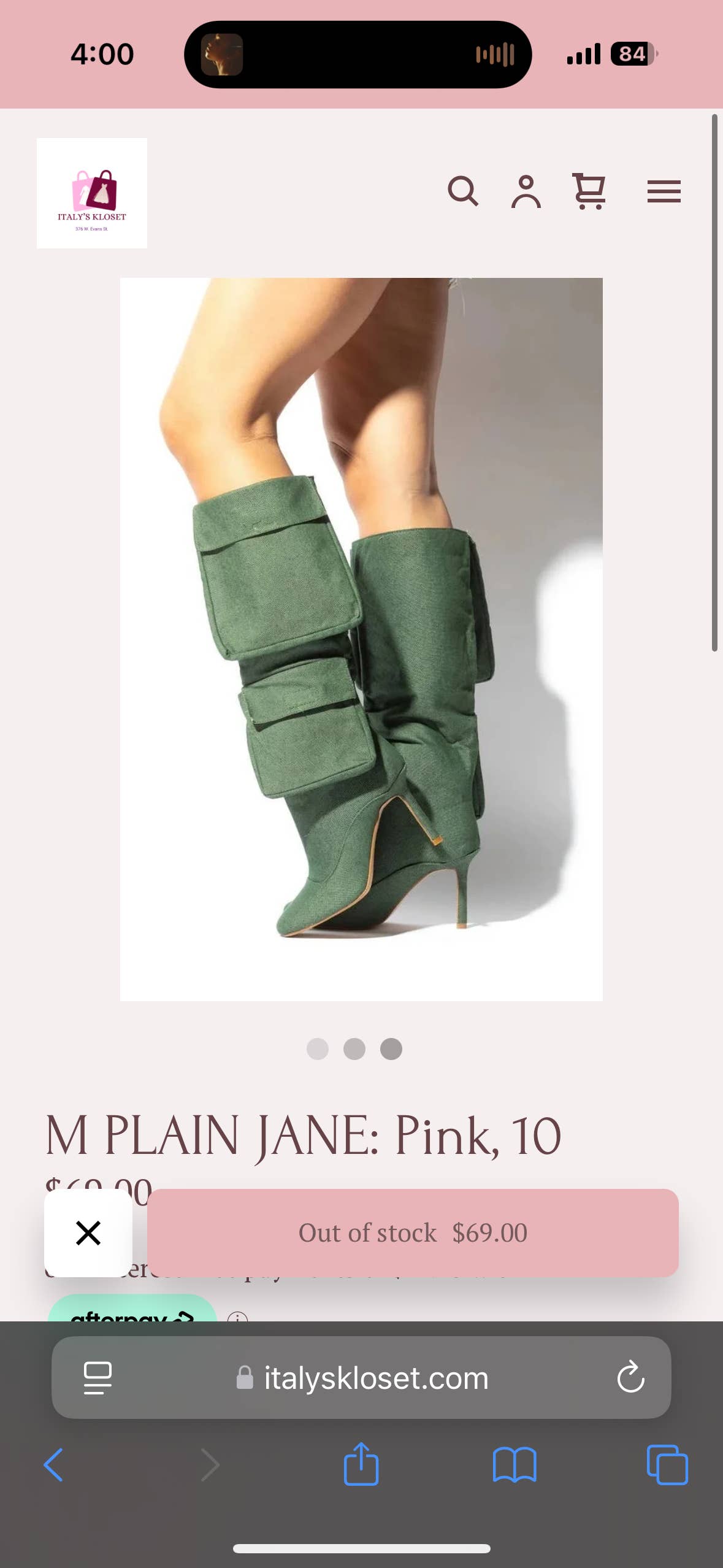 Italy's Kloset - Wholesale Boots - Women's - Denim Pocket Boot- GREEN