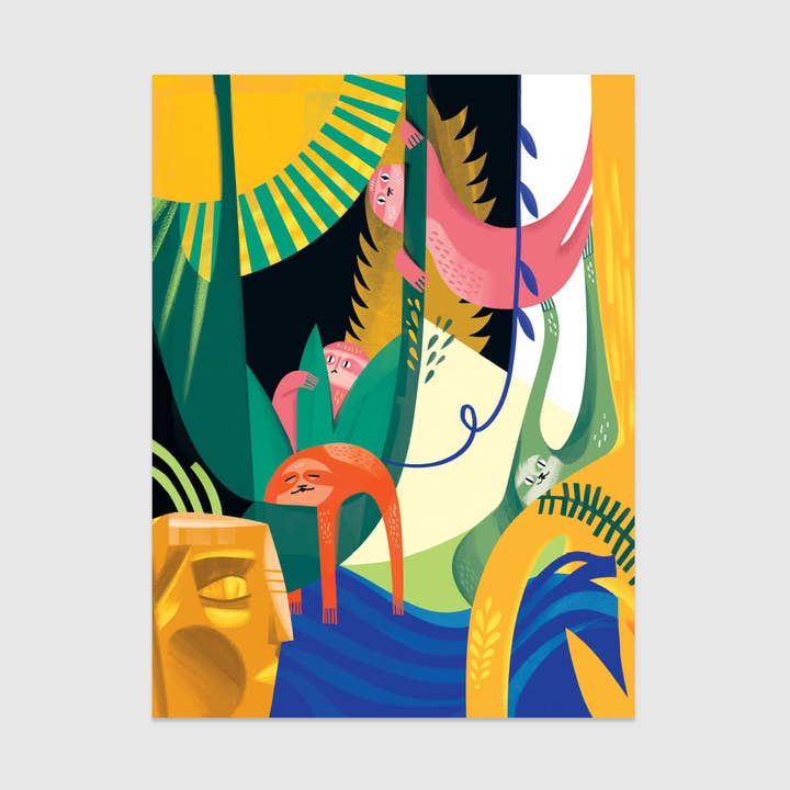 Affiche Jungle des Paresseux (30x40cm & 50x70cm) pour la vente par Redy.