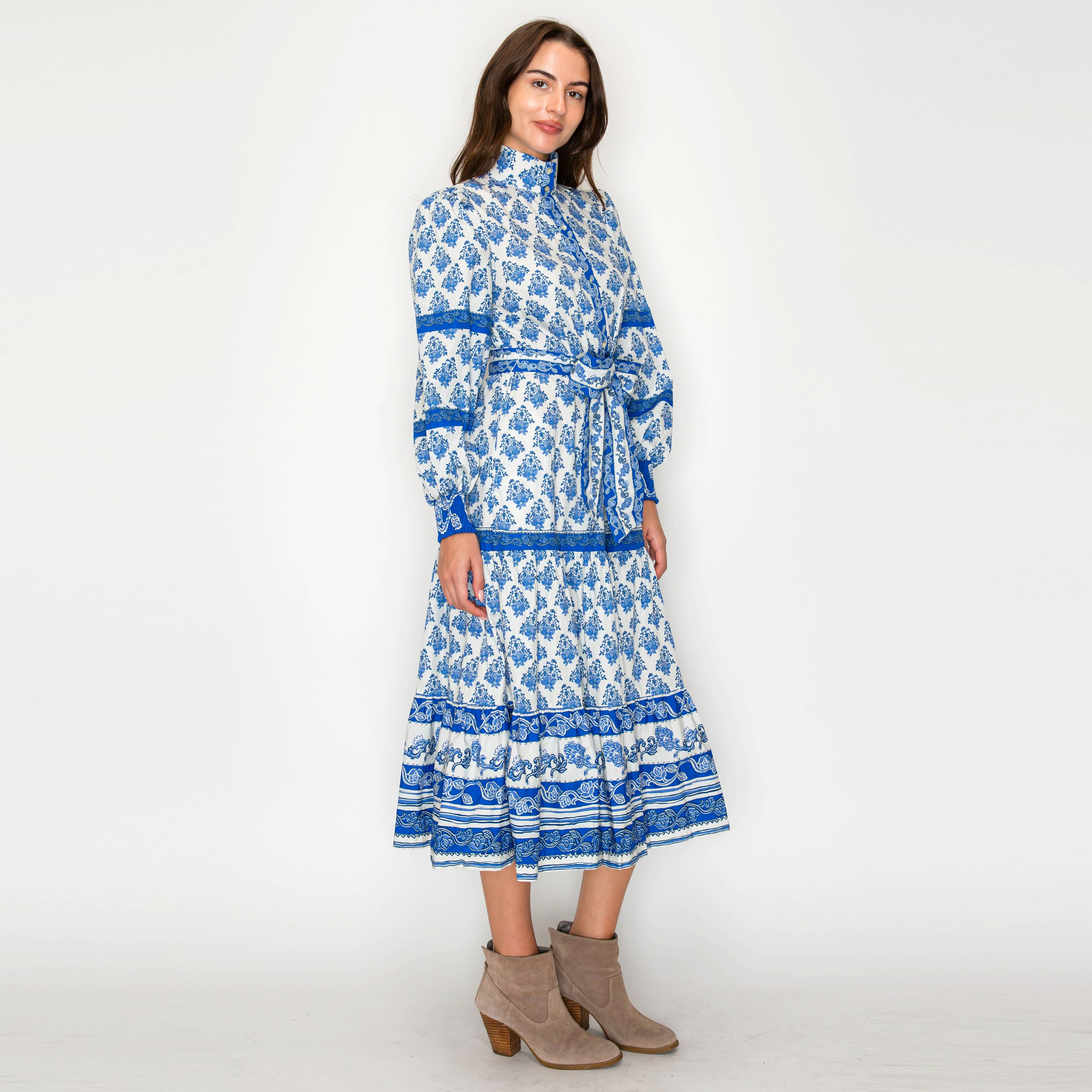 LoveWednesday - Vendita all'ingrosso Vestito - Donna - Abito Midi Azure Muse - LWD32771