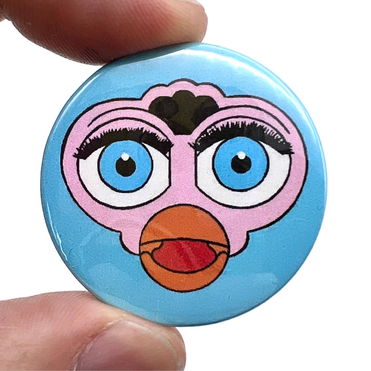 Bite Your Granny - Wholesale Lapel Pin/Button - Cute Furby Face Button Pin Badge