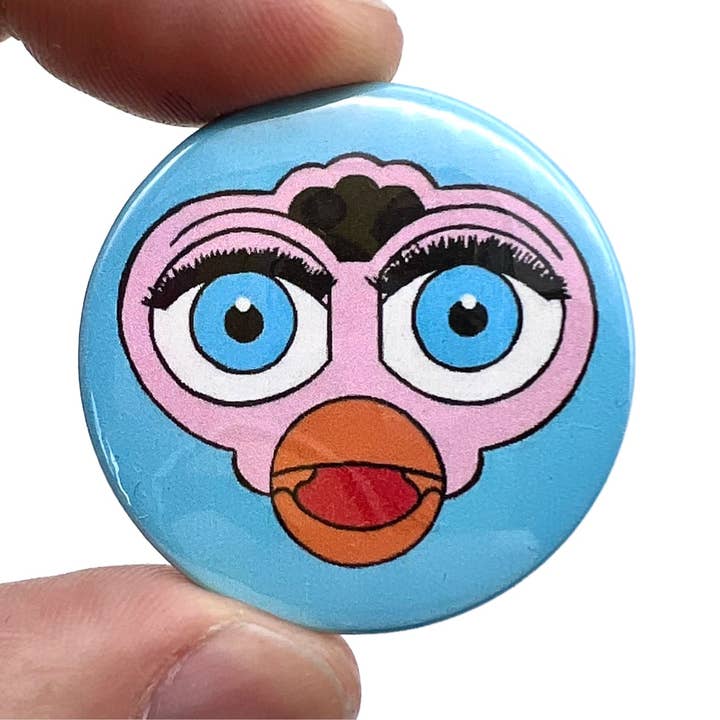 Bite Your Granny - Wholesale Lapel Pin/Button - Cute Furby Face Button Pin Badge