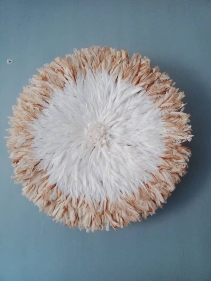Juju hat hvid beige omrids for engroshandel hos HOME DECOR FR