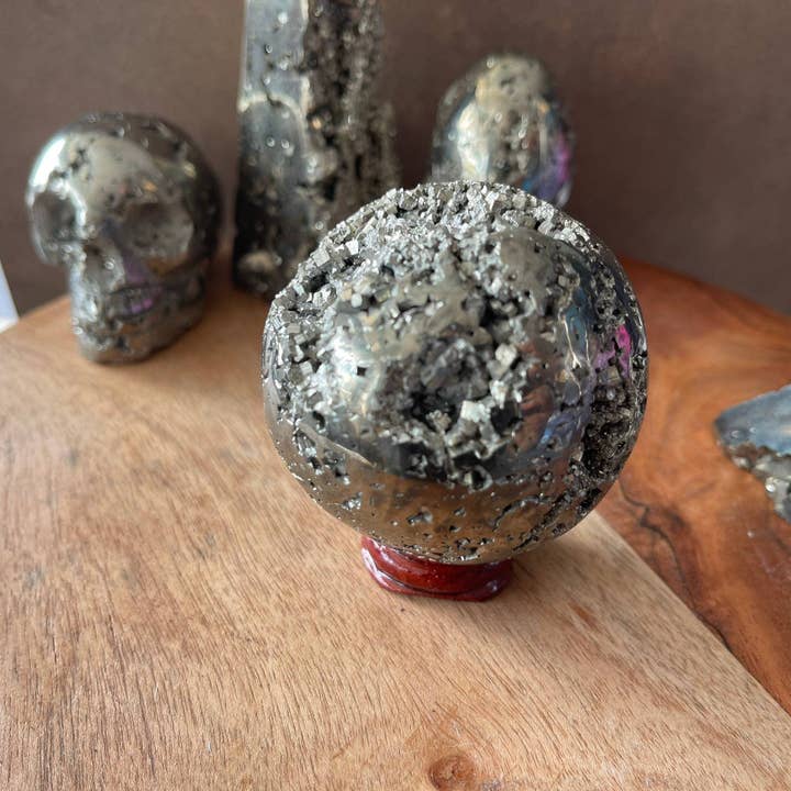 CaNatureLover - Wholesale Spiritual Stone/Crystal - Pyrite Stone from Peru: Skull, Egg, Sphere, Obelisk, Pyramid5