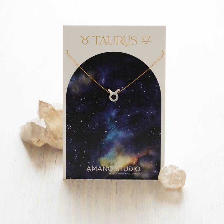 Amano Studio - Wholesale Pendant/Charm Necklace - Mother of Pearl Zodiac Necklace Aries, Taurus, Gemini2