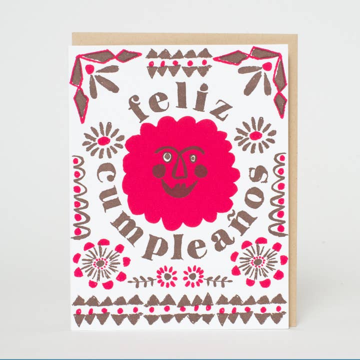 Egg Press Manufacturing - Wholesale Birthday Card - Feliz Cumpleaños Birthday Letterpress Greeting Card by Egg Press0