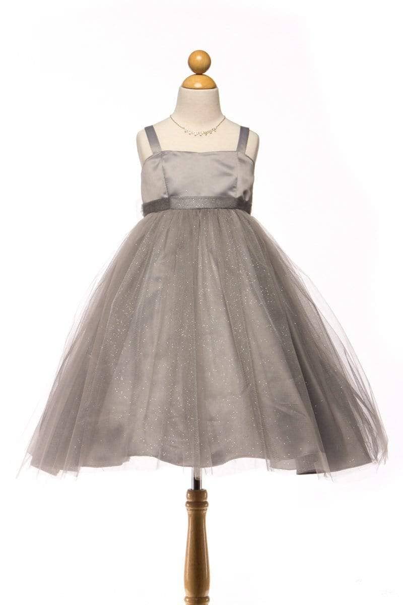 Petite Adele - Vente Robe – enfant - Robe Chloe en satin avec jupe en tulle pailleté1