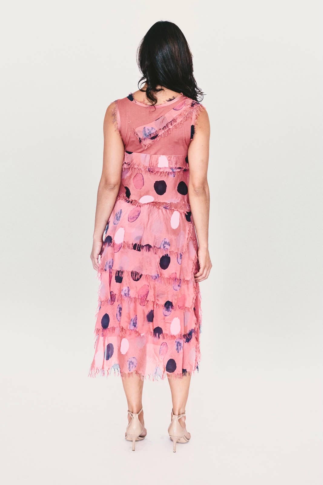 Dance in Paris - Wholesale Dress - Women's - Women's Sleeveless Dots Maxi Dress, Multi Layers2